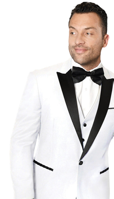 Mens  Suit TUX-PK-WHT