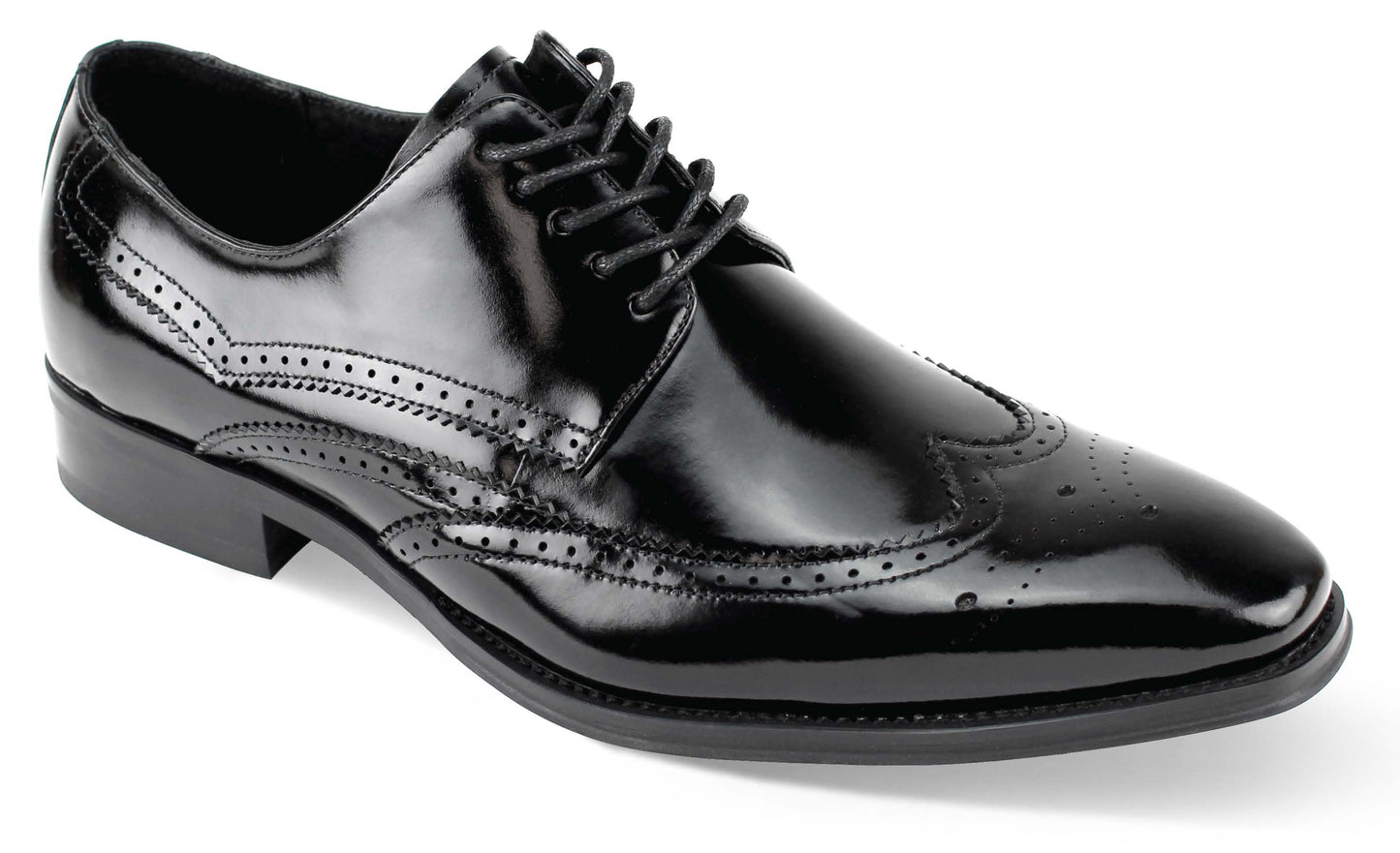 Giovanni Leather Dress Shoes-LINCOLN-BLK