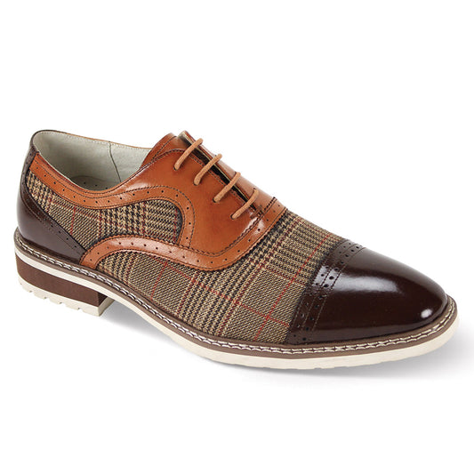 Giovanni Leather Dress Shoes-SINCLAIR-NAT-BRN