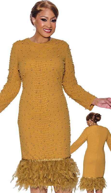 Dorinda Clark Cole 5031-GLD-QS Ladies  Dress