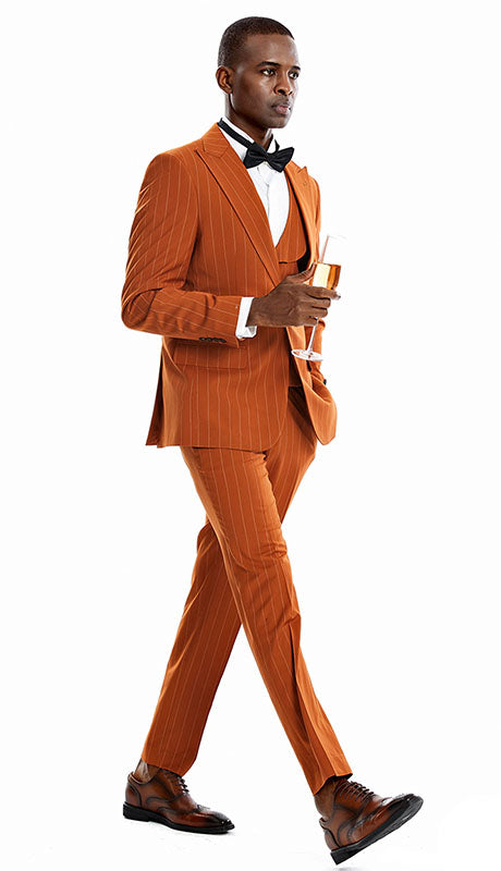 Tazzio Mens Suit M369SK-RUST
