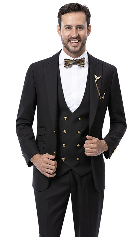 EJ Samuel M2771-BLK Mens Suits
