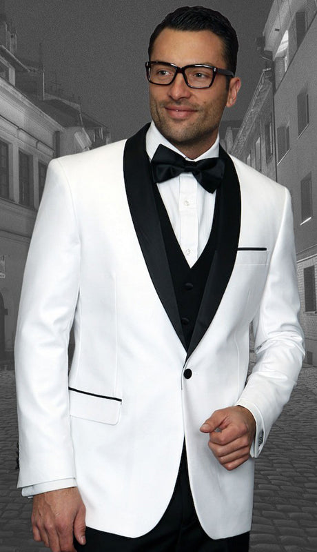 Mens  Suit Encore-WHT