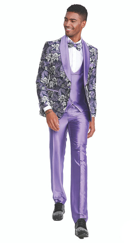 Tazzio Mens Suit M308SK-PUR