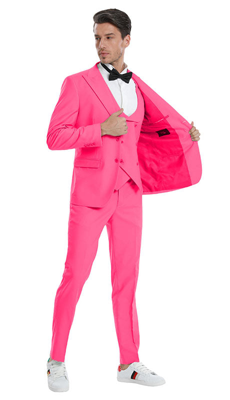 Tazzio Mens Suit M370SK-FUCHSIA