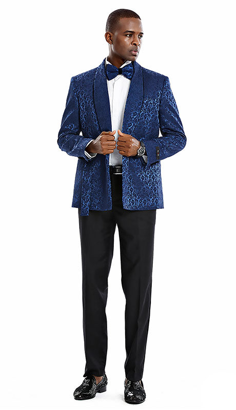Tazzio Mens Suit  M372SK-LVORY-BLACK