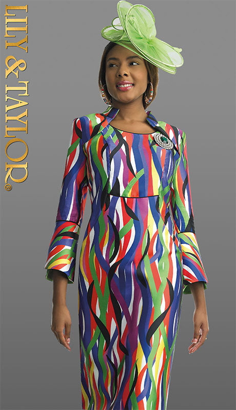 Lily and Taylor 4871-MULTI-QO  Dress