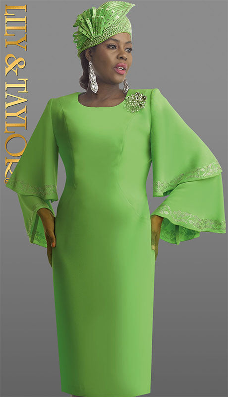 Lily and Taylor 4878-GRN-QO  Dress