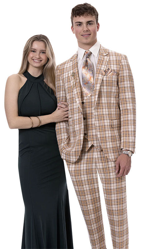 EJ Samuel M2790-RUST Mens  Suit