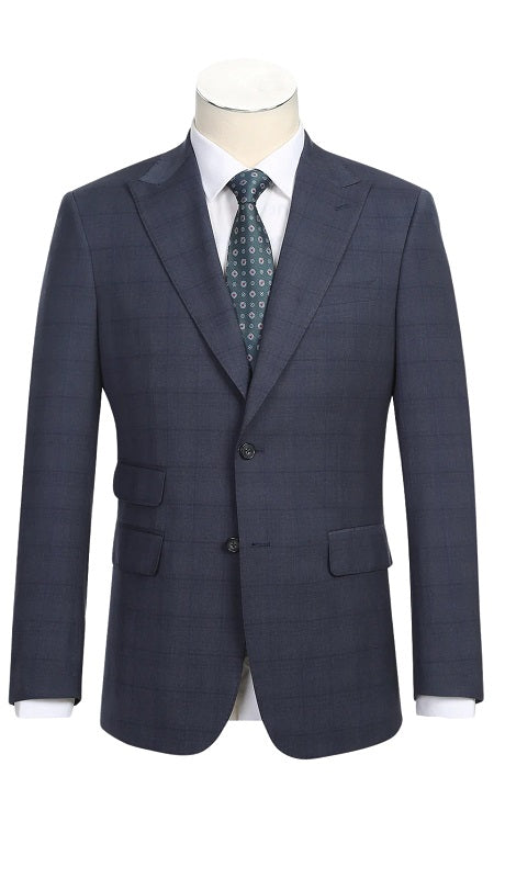 Renoir Men's Suit 12-52-095EL-GREY-BLUE