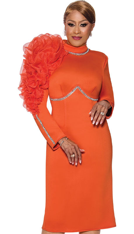 Dorinda Clark Cole 5141-ORG-QS Ladies  Dress