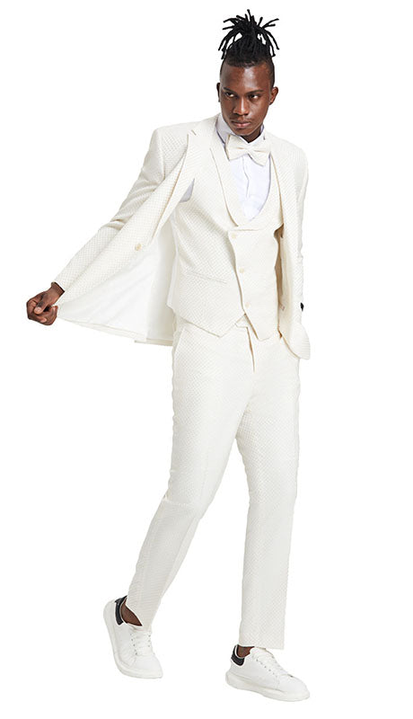 Tazzio Mens Suit-M388SK-02-CHAMPAGNE
