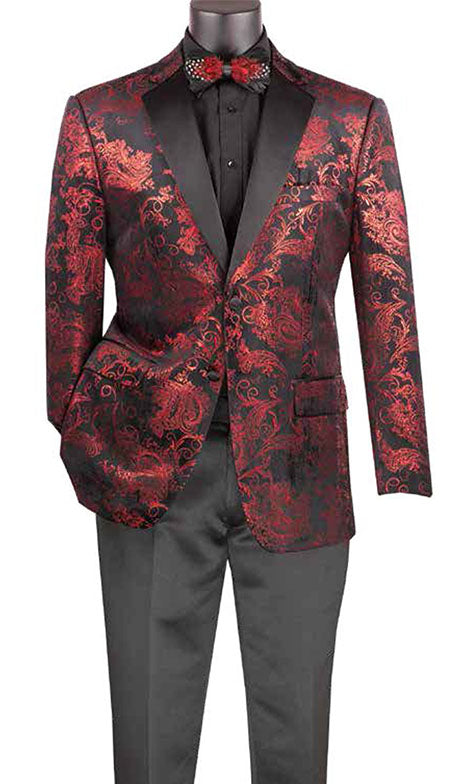 Vinci Mens Sport Coat BM-02-RED