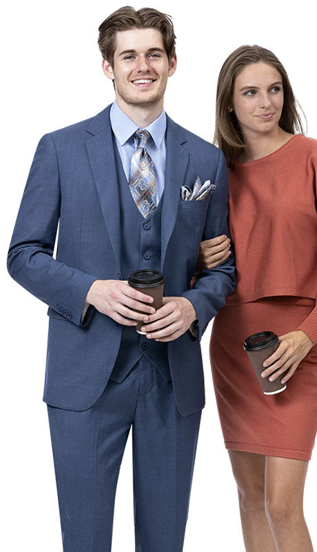 EJ Samuel M18022-MIDBLU Mens Suits