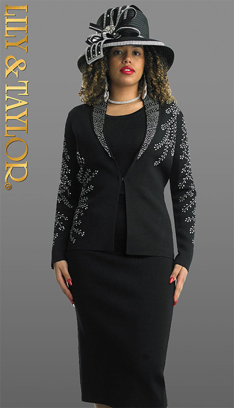Lily And Taylor 622-BLK Knit