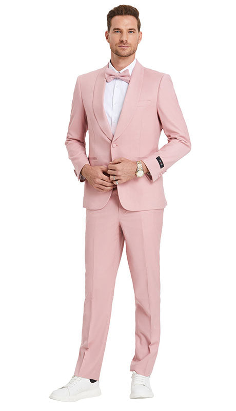 Tazzio Mens Suit M392SK-ROS