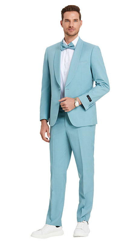 Tazzio Mens Suit M392SK-CELE