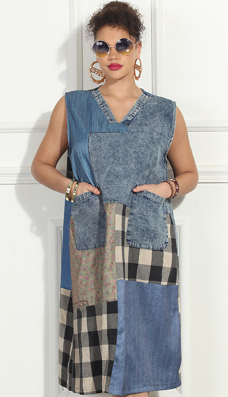 Luxe Moda LM287-DENIM Dress