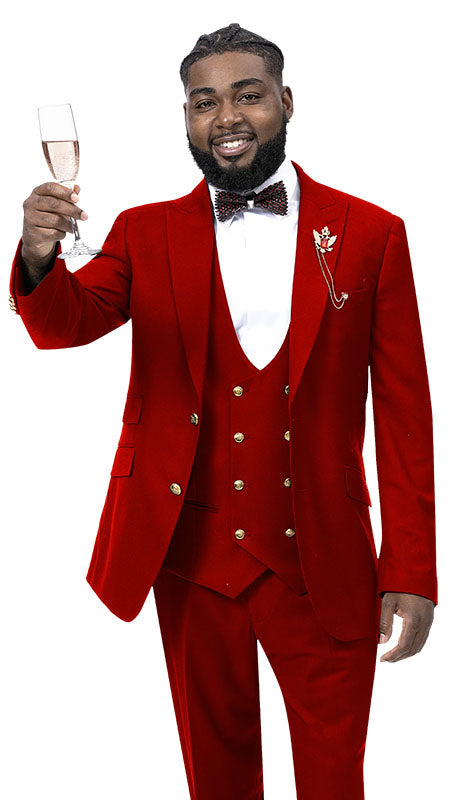 EJ Samuel M2771-RED Mens Suits