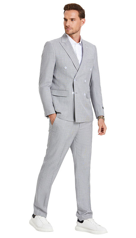 Tazzio Mens Suit M396SK-GRY