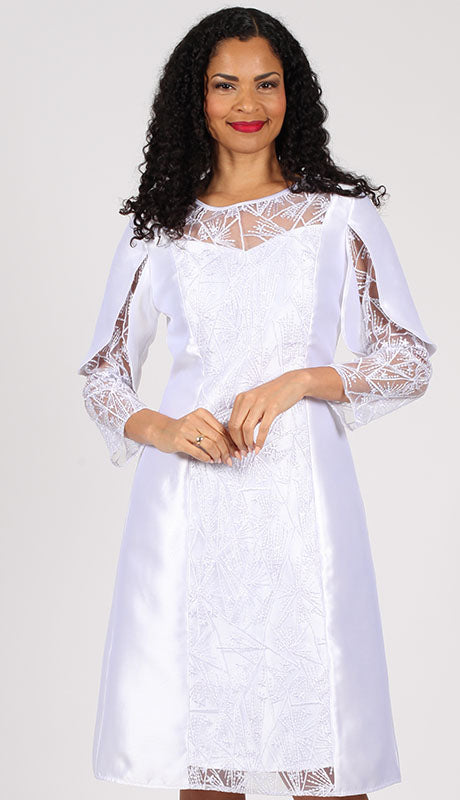 Diana Couture 8696-WHT-CO  Dress