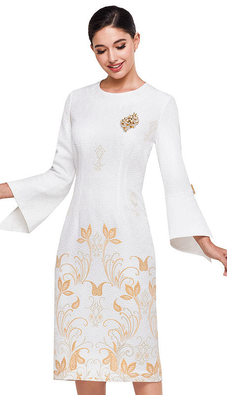 Serafina 6207-YEL Ladies  Dress