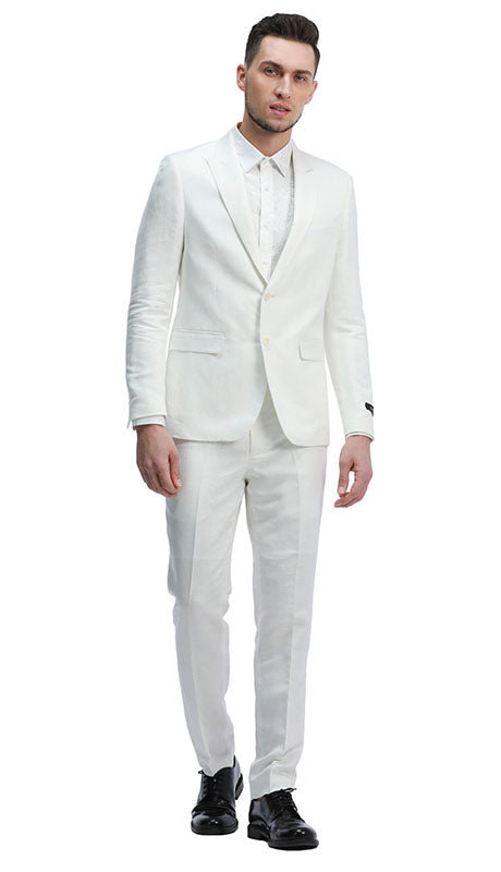 Tazzio Mens Suit M333SK-WHT