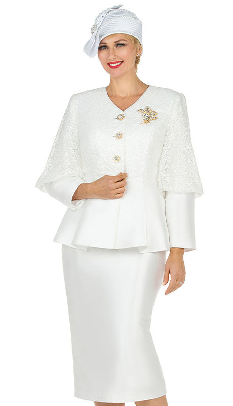 Giovanna G1171  Suit-WHT