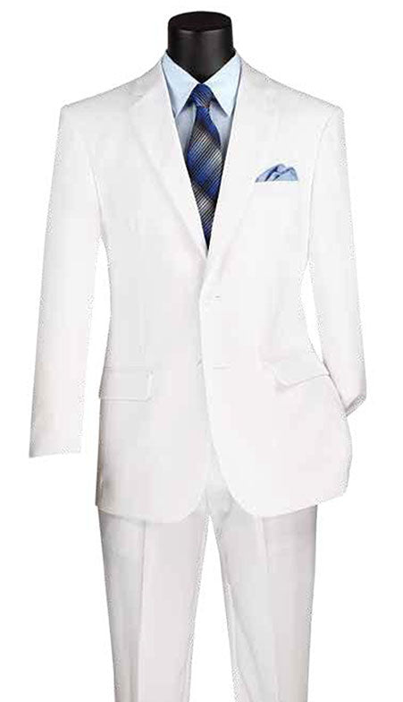 Vinci Mens Suit 2PP-WHT