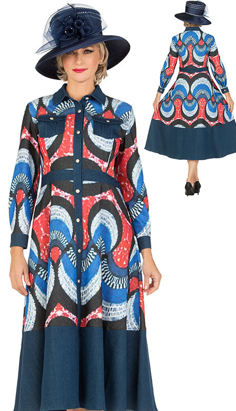 Giovanna 1651-DENIM  Dress