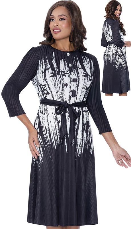 Divine Casuals DC1861-BLK-CO Ladies Dress