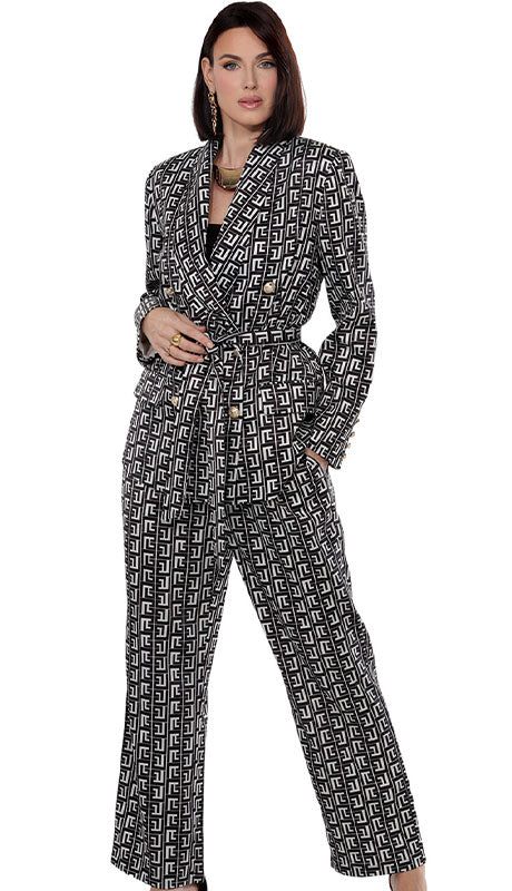 Love the Queen 17602-BWB Pant Suit