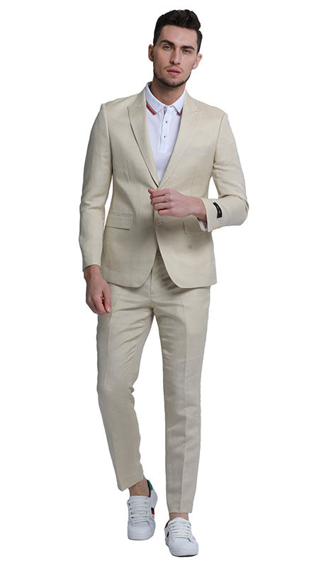 Tazzio Mens Suit M333SK-TAN