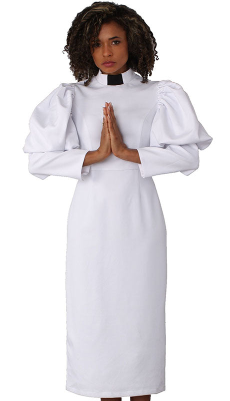 Tally Taylor 4813-WHT-QS Clergy Dress