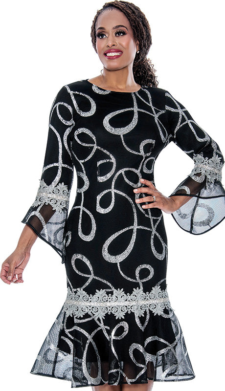 Stellar Looks SL600301-BLK-QS Designer  Dress
