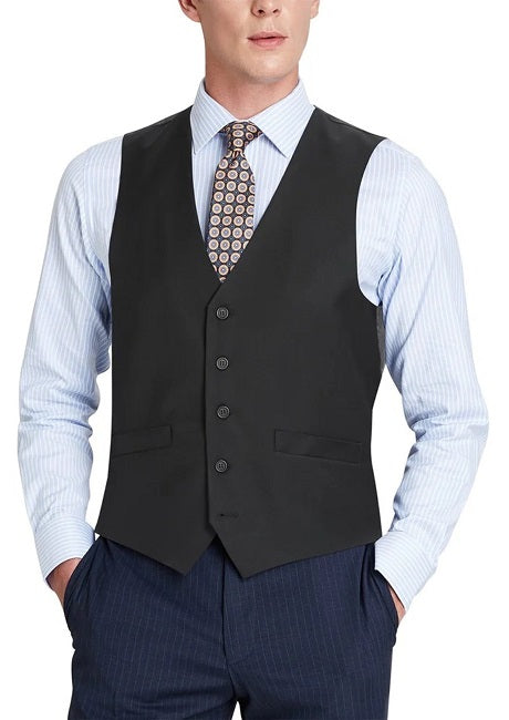 Renoir Mens Vest 201-1-BLK
