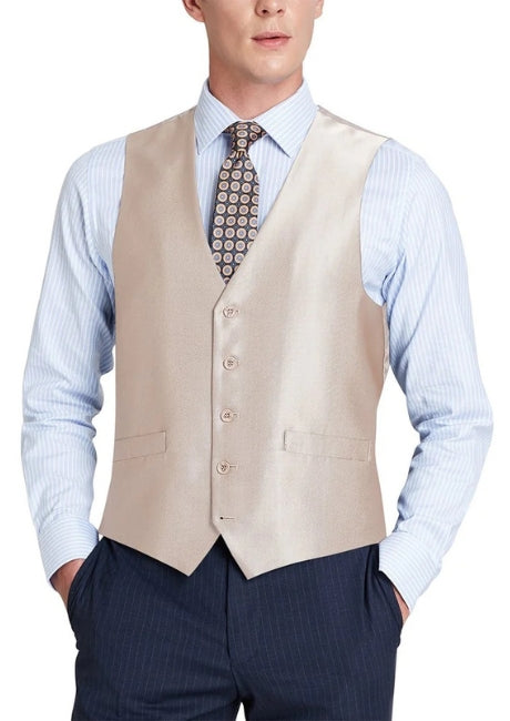 Renoir Mens Vest 207-3 -BEIGE