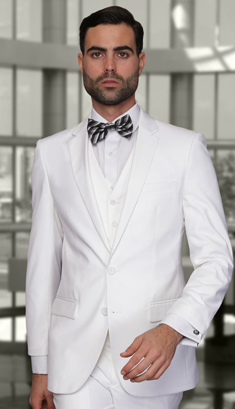 Mens  Suit zLorenzo WHT
