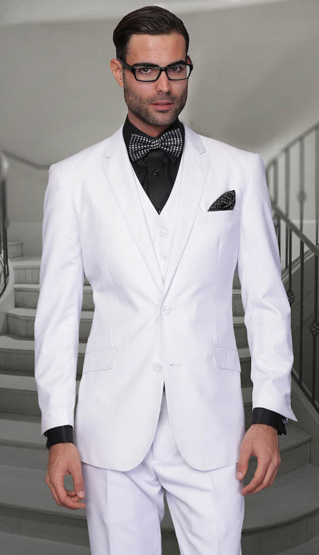 Mens  Suit STZV-100 WHT