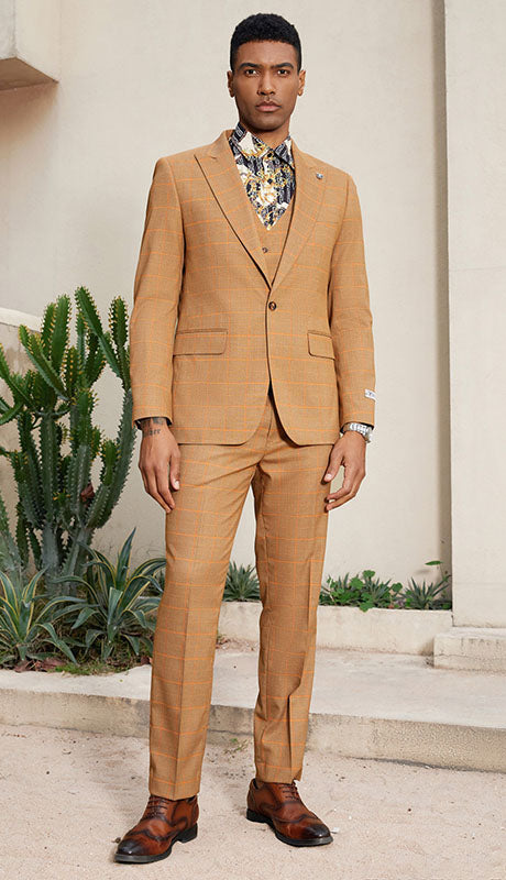 Stacy Adams SM148H1-RUST Mens Suit