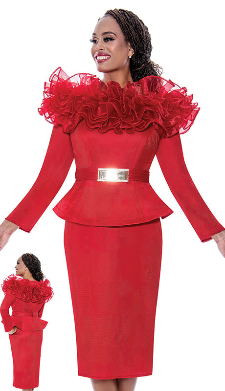 Stellar Looks SL600362-RED-QS Designer  Suit