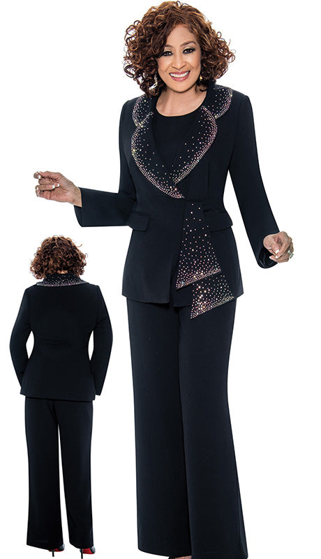 Dorinda Clark Cole 309093-BLK-IH Ladies Pant Suit
