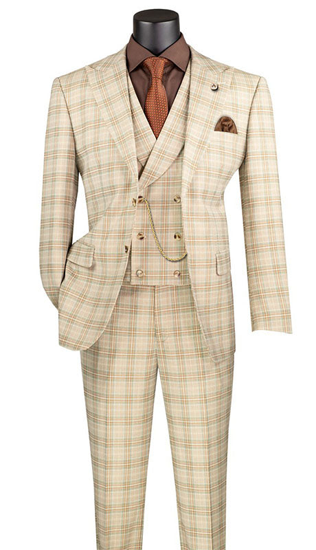 Vinci Mens Suit MV2W-3-KHA