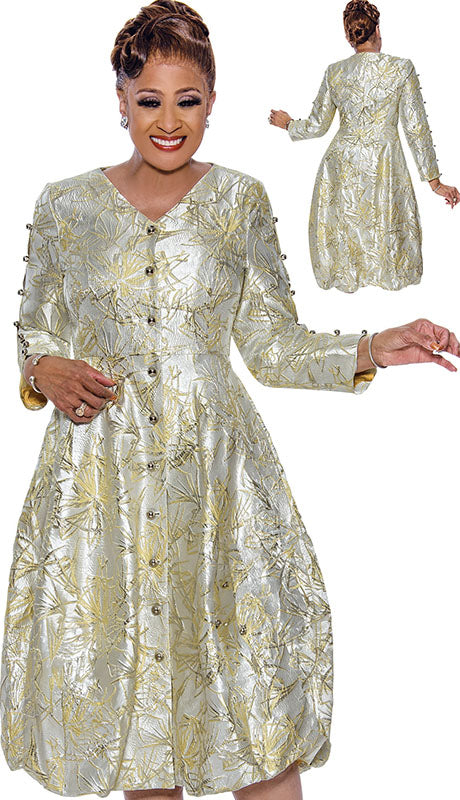 Dorinda Clark Cole 5441-YLW-QO Ladies  Dress