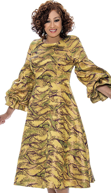 Dorinda Clark Cole 309121-GLD-QS Womens  Dress