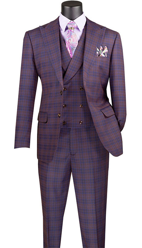 Vinci Mens Suit MV2W-3-PUR