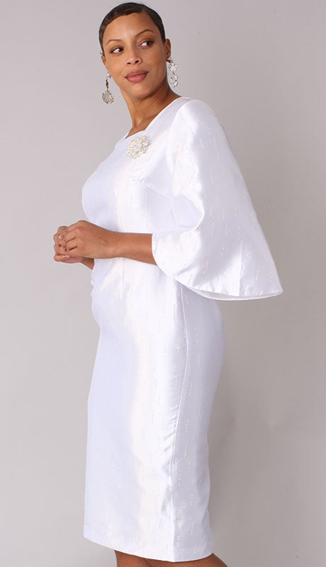 Chancele 9741-WHT-QS  Dress