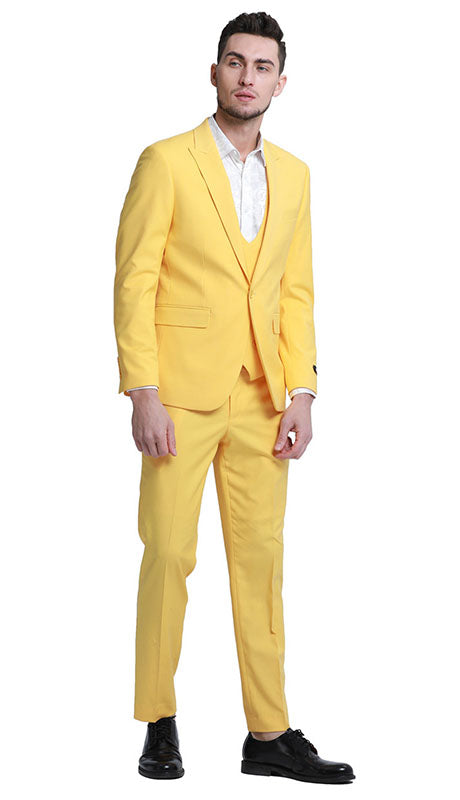 Tazzio Mens Suit M336SK-CANARY