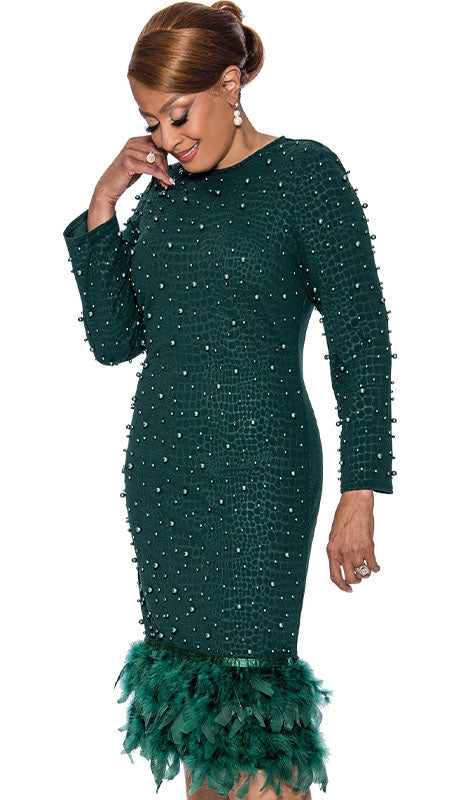 Dorinda Clark Cole 5031-GRN-QS Ladies  Dress