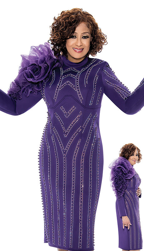 Dorinda Clark Cole 309161-PUR-QS Ladies  Dress